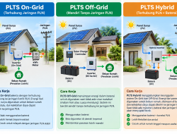 PLTS On-Grid, Off-Grid, dan Hybrid: Mana yang Cocok untuk Rumah Anda?