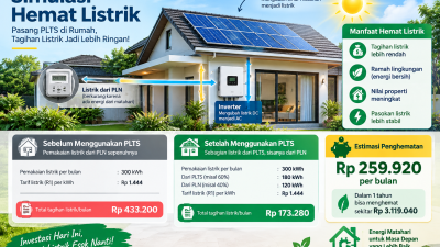 Simulasi Hemat Listrik dan Balik Modal PLTS Atap 3 kWp
